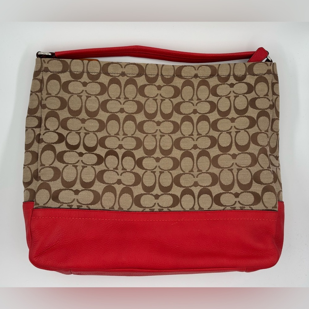 Coach Park Signature Hobo tote bag in orange/coral - Picture 4 of 12
